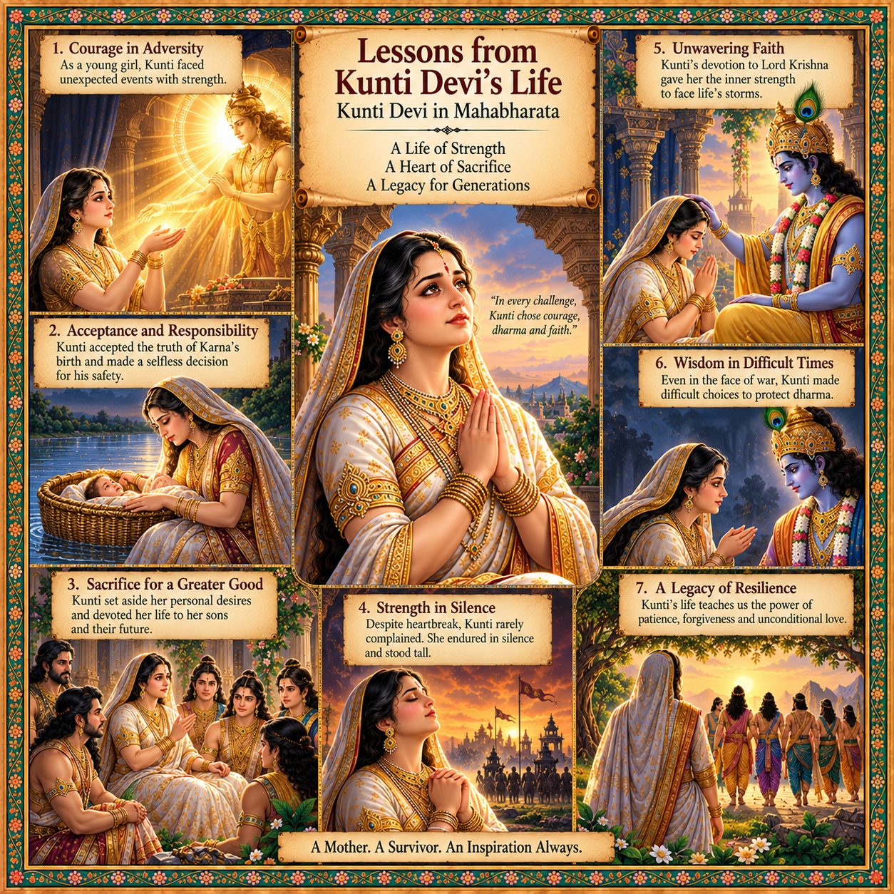 Lessons from Kunti Devi's Life - Kunti Devi in Mahabharata