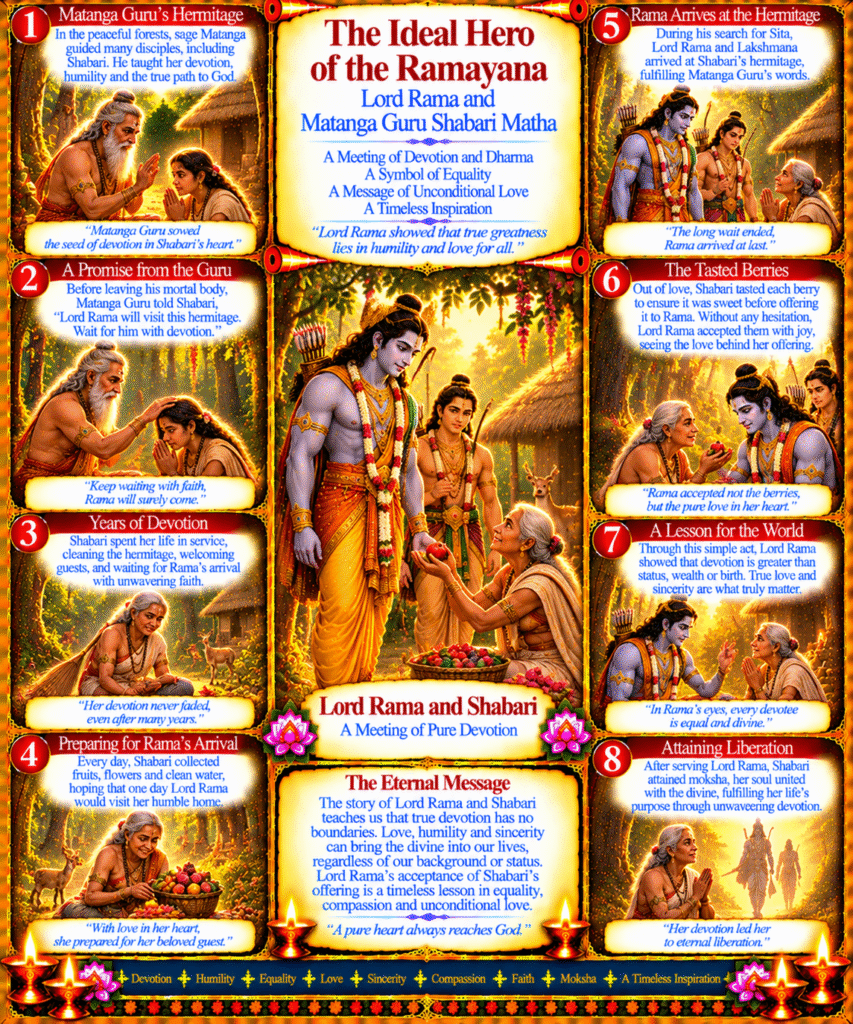   The Ideal Hero of the Ramayana, Lord Rama, Matanga guru Shabari Matha 
