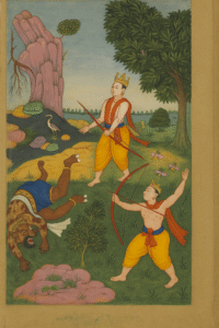 Shatrughna and Lavanasura in Ramayanam