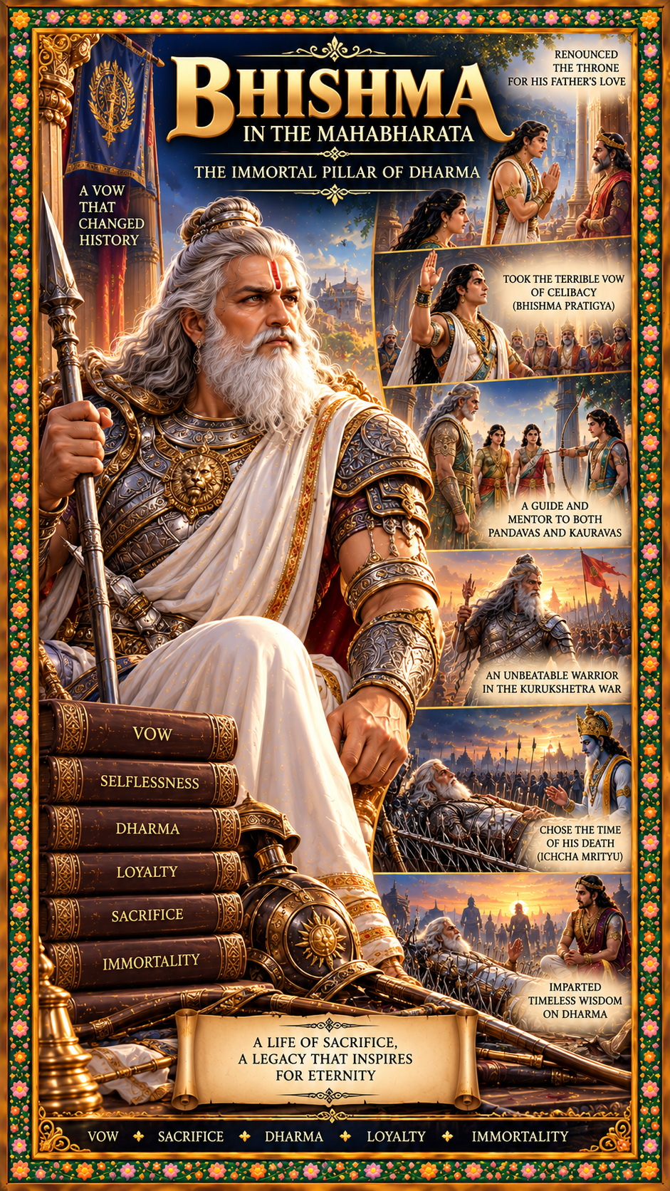 Bhishma in the Mahabharata – The Immortal Pillar of Dharma