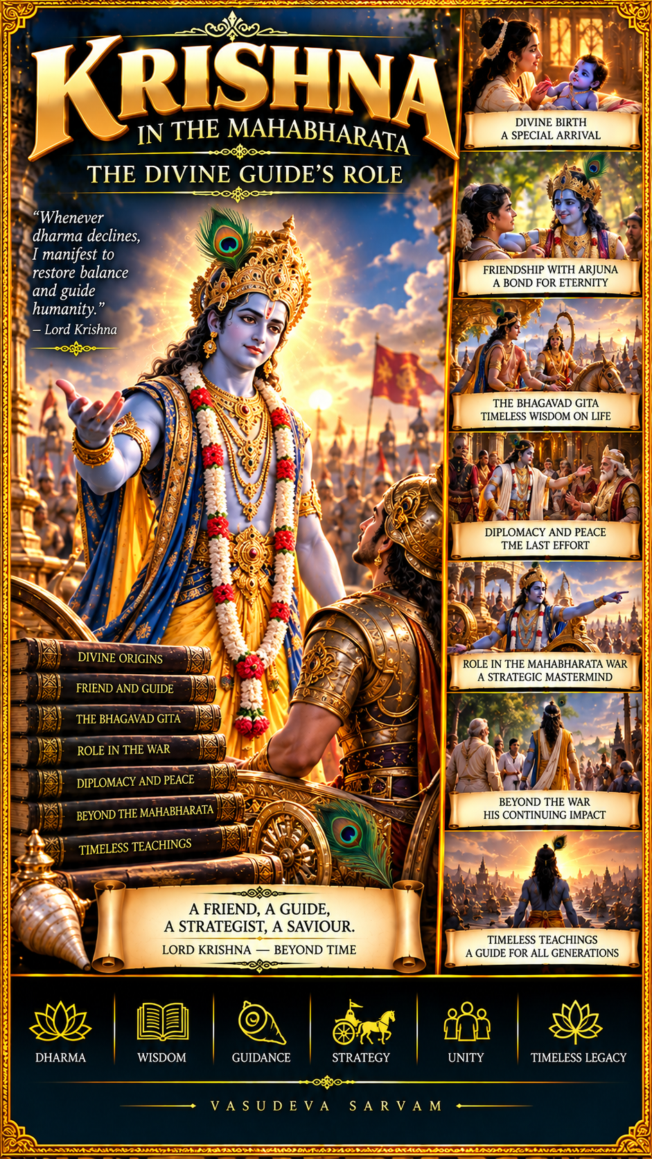 Krishna in Mahabharata: The Divine Guide’s Role