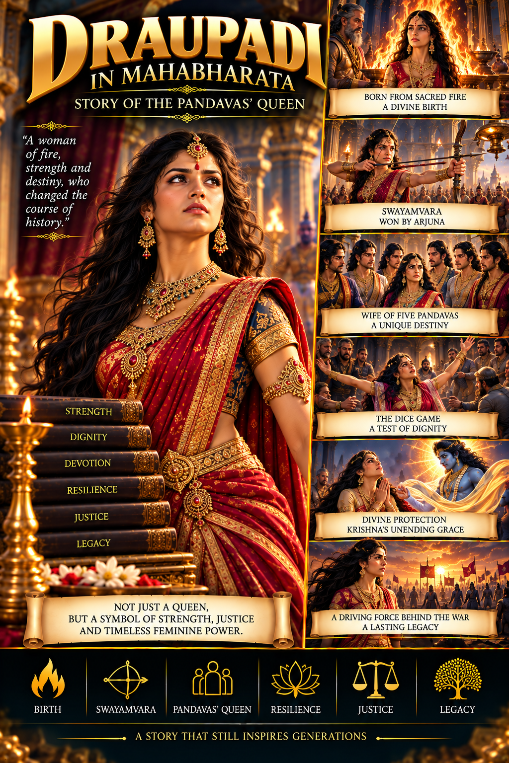 Draupadi in Mahabharata: Story of the Pandavas’ Queen