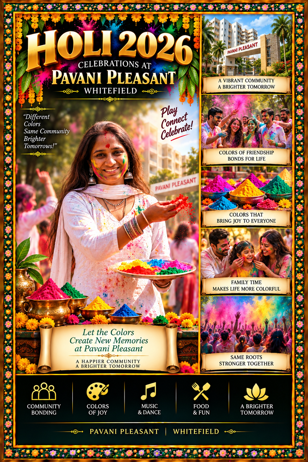 Holi 2026 Celebrations at Pavani Pleasant, Whitefield