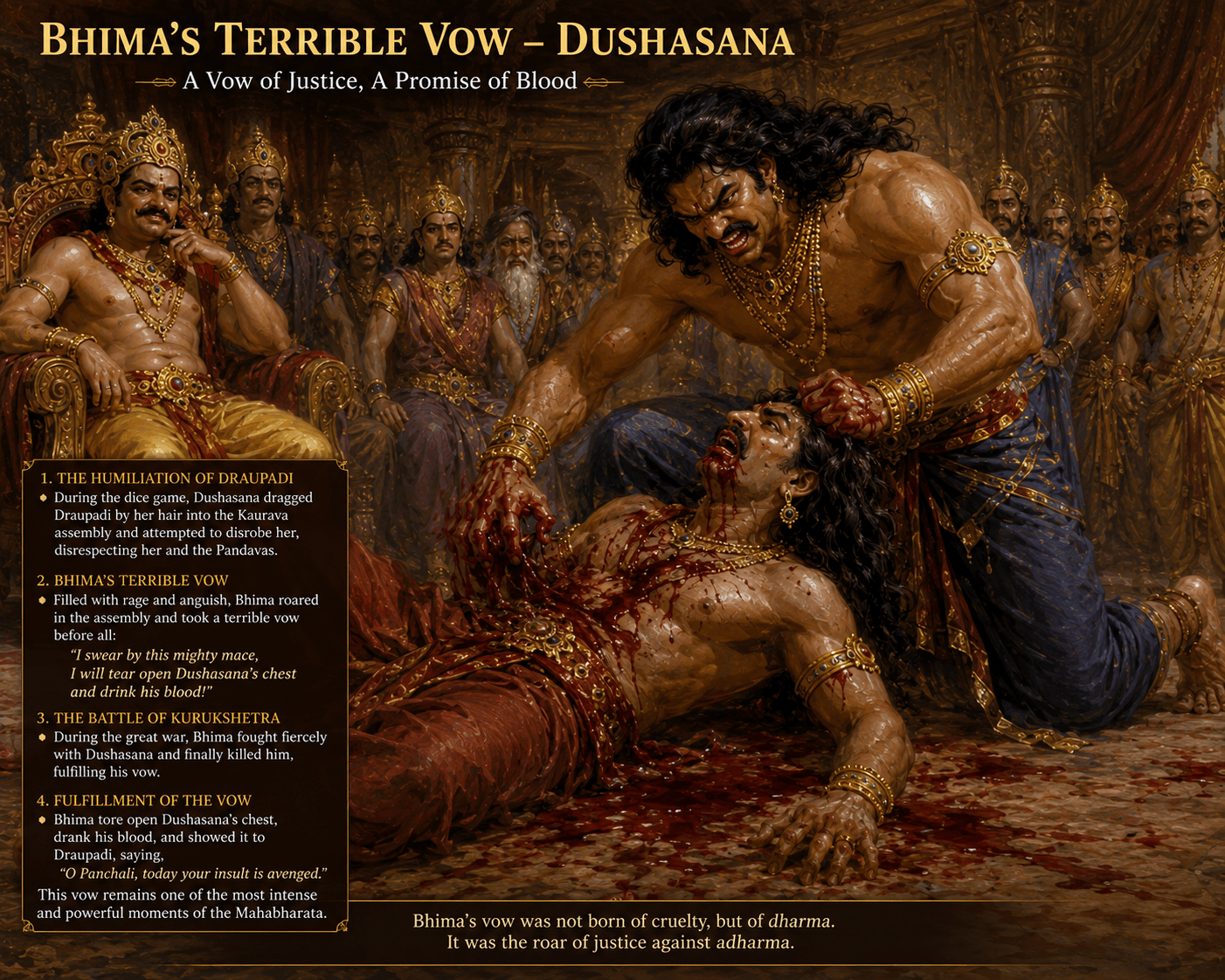 Bhima's Terrible Vow - Dushasana in the Mahabharata