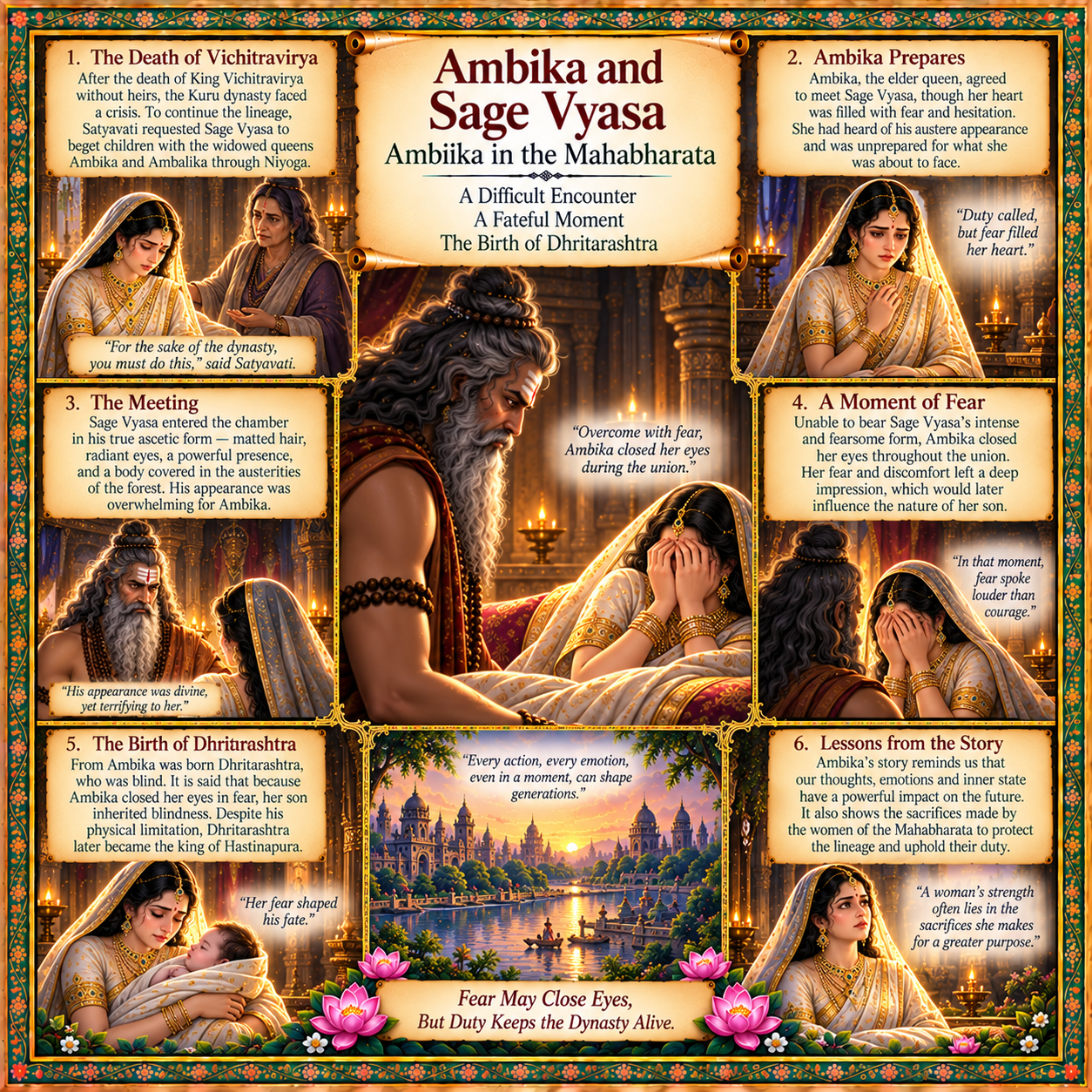 Ambika and Sage Vyasa - Ambika in the Mahabharata.