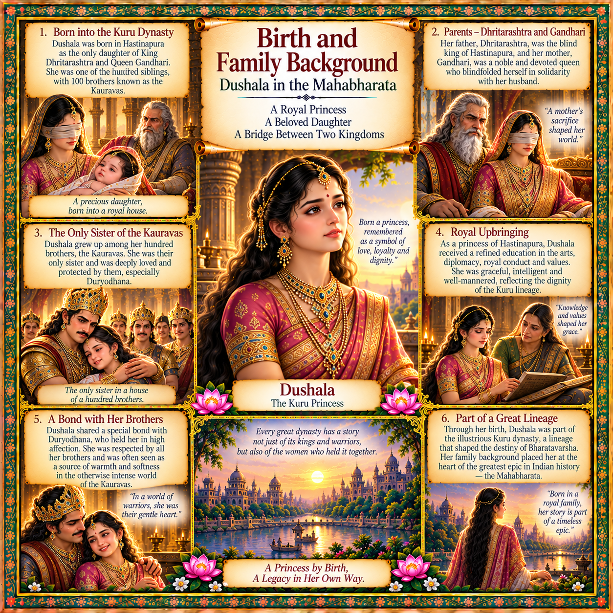 Birth and Family Background - Dushala in the Mahabharata