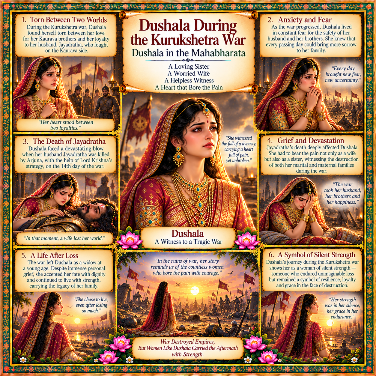 Dushala During the Kurukshetra War - Dushala in the Mahabharata