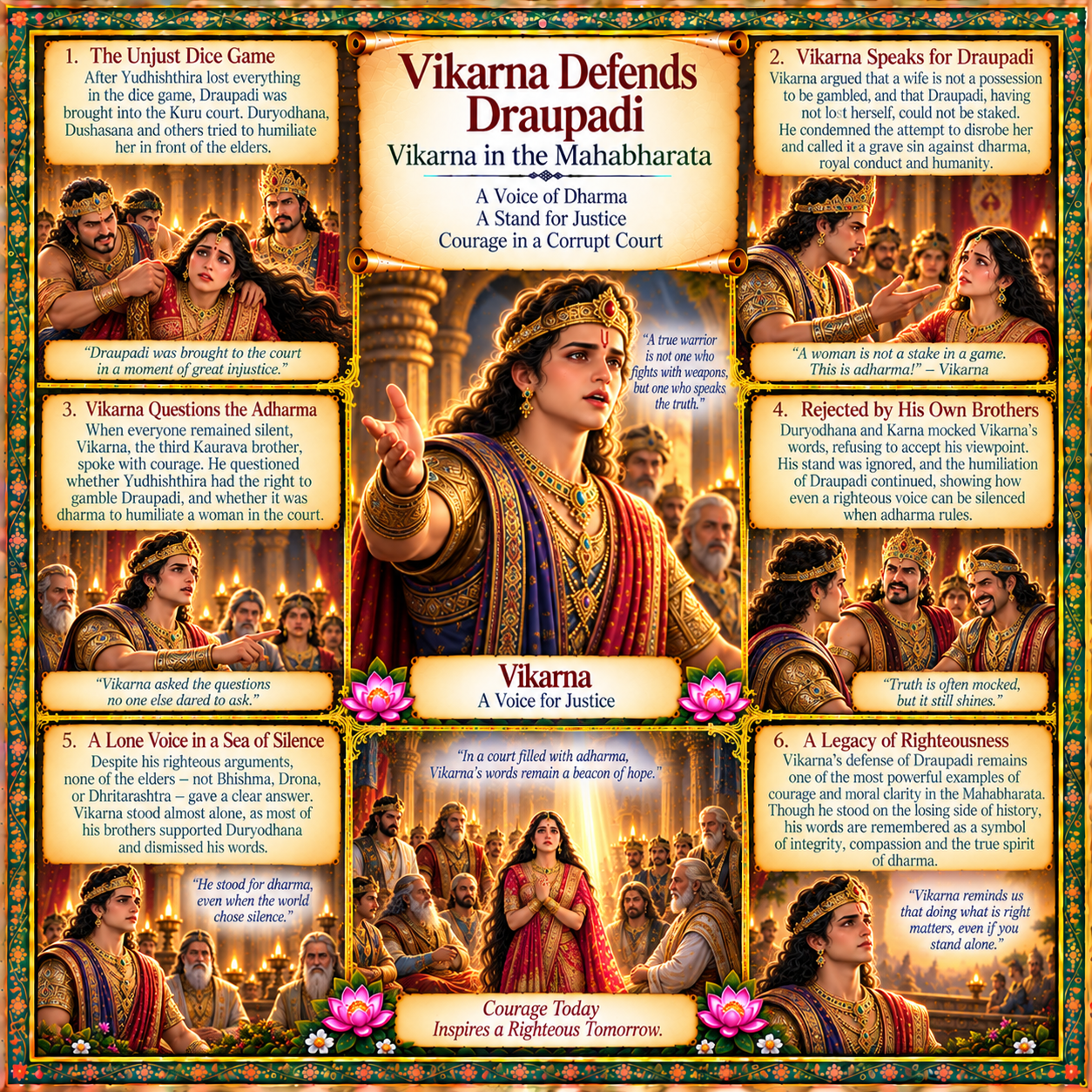 Vikarna Defends Draupadi - Vikarna in the Mahabharata