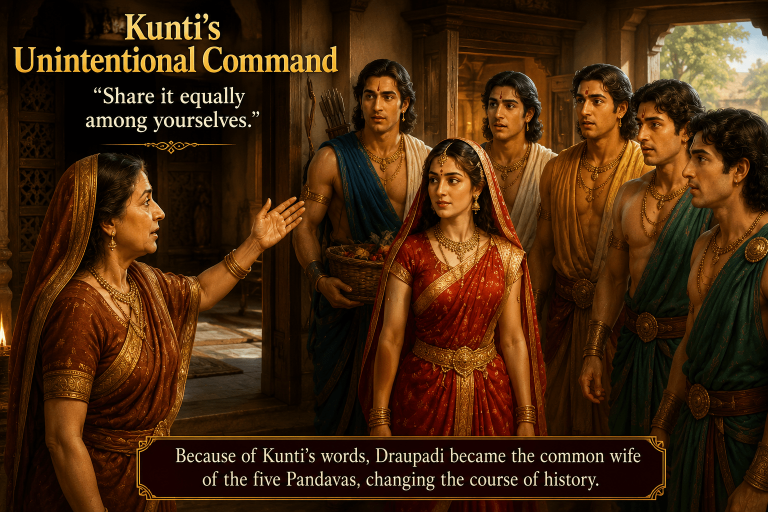 Draupadi Becomes the Wife of the Pandavas - Kunti Devi in Mahabharata