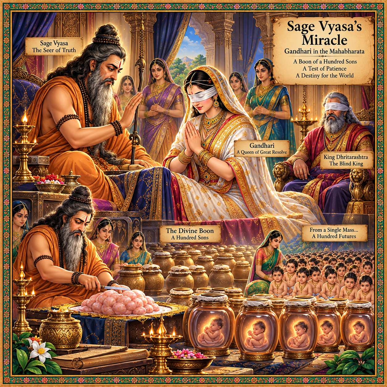Sage Vyasa's Miracle - Gandhari in the Mahabharata 