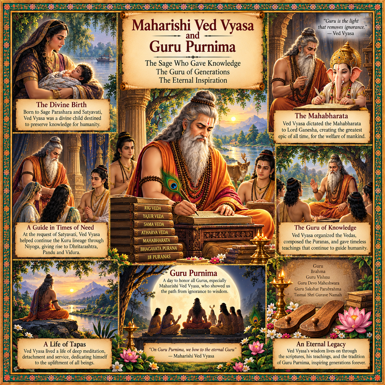 Maharishi Ved Vyasa and Guru Purnima