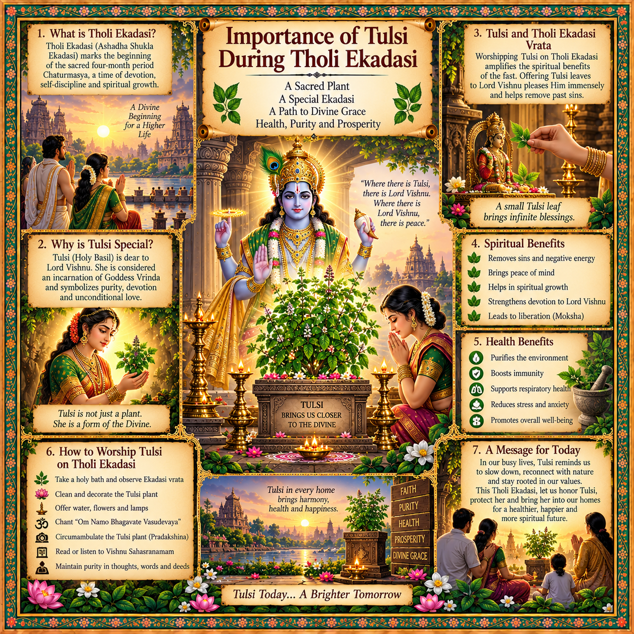 Importance of Tulsi During Tholi Ekadasi