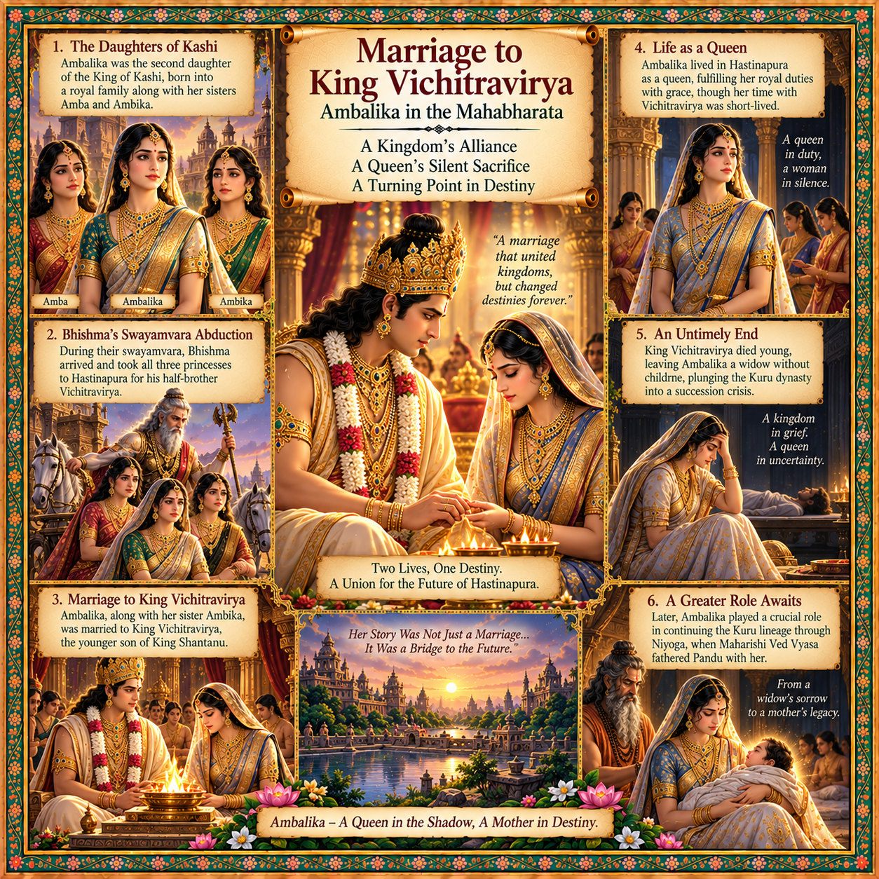 Marriage to King Vichitravirya - Ambalika in the Mahabharata