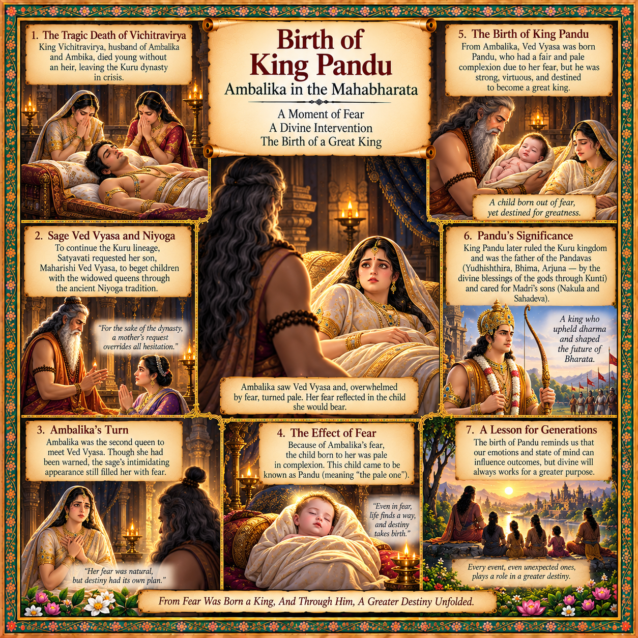 Birth of King Pandu - Ambalika in the Mahabharata