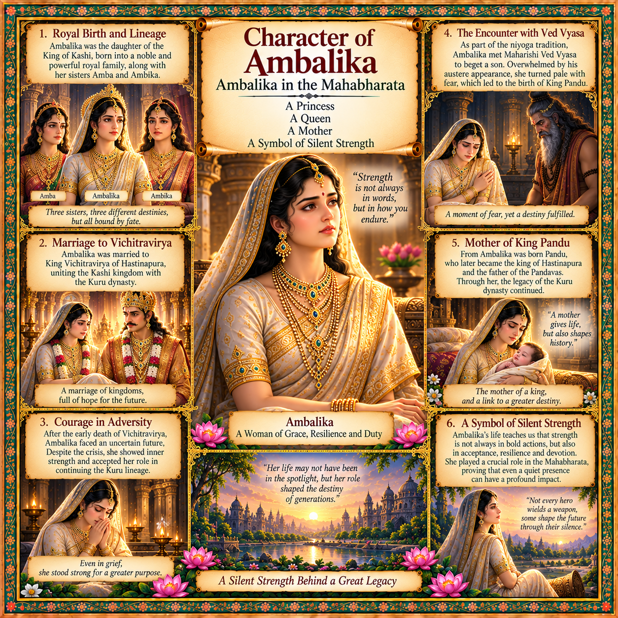 Character of Ambalika - Ambalika in the Mahabharata