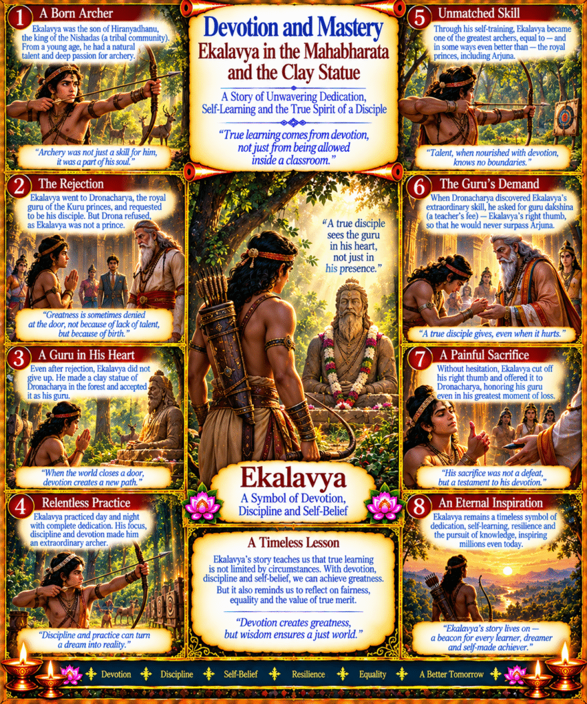 Devotion and Mastery: Ekalavya in the Mahabharata and the Clay Statue
