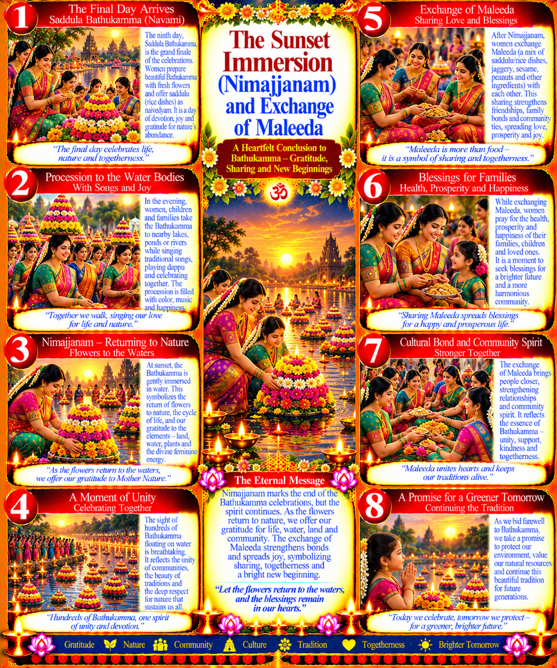 The Sunset Immersion (Nimajjanam) and Exchange of Maleeda