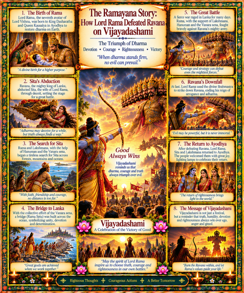 The Ramayana Story: How Lord Rama Defeated Ravana on Vijayadashami