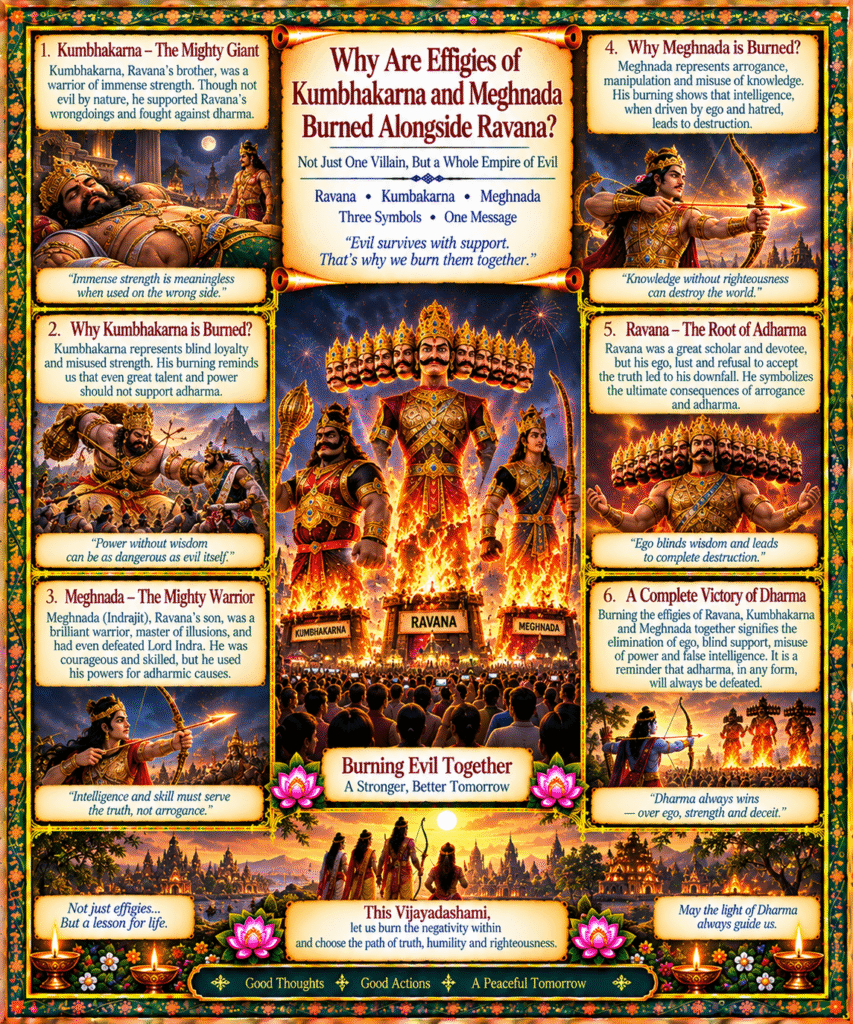Why Are Effigies of Kumbhakarna and Meghnada Burned Alongside Ravana?
