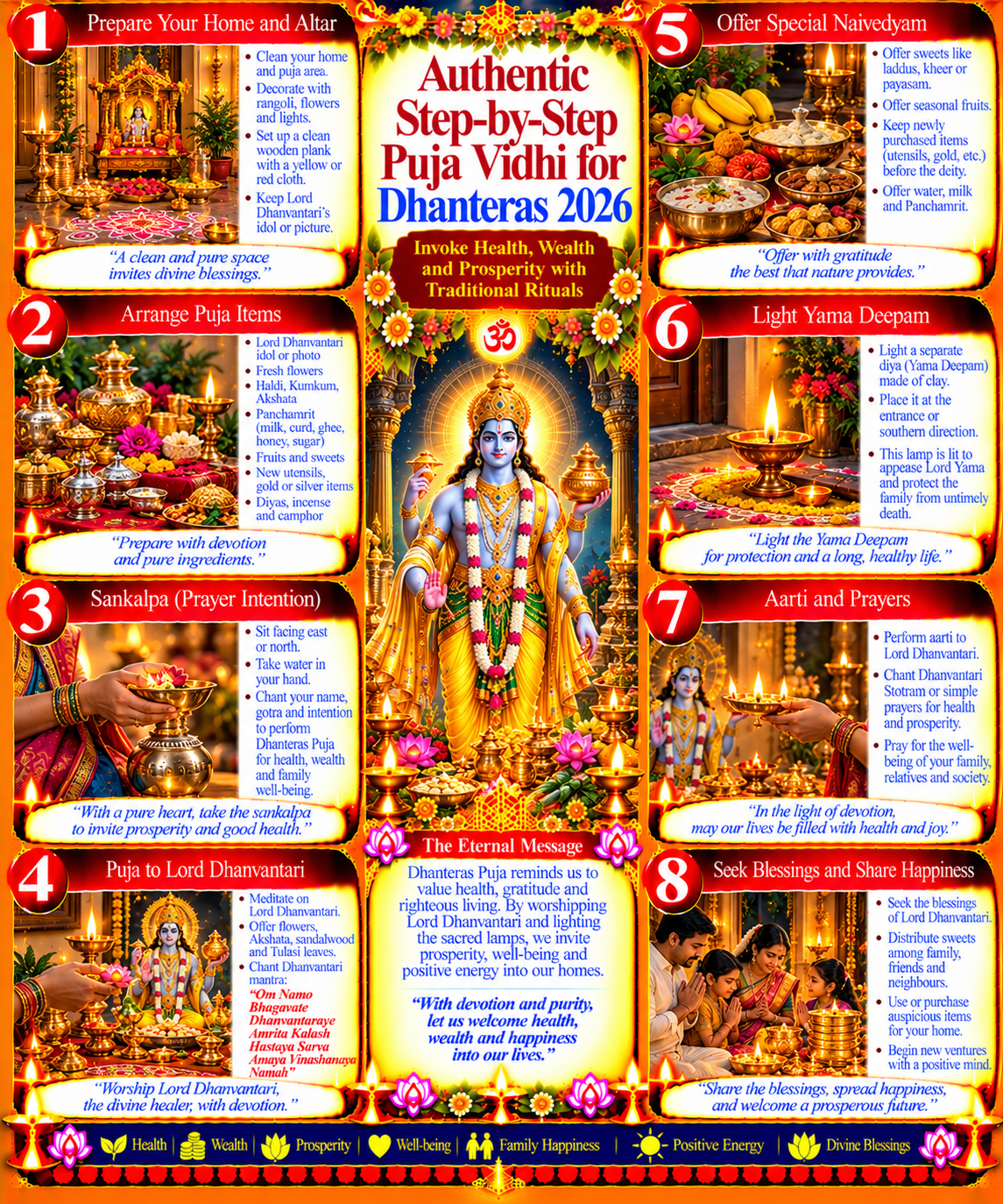 Authentic Step-by-Step Puja Vidhi for Dhanteras 2026