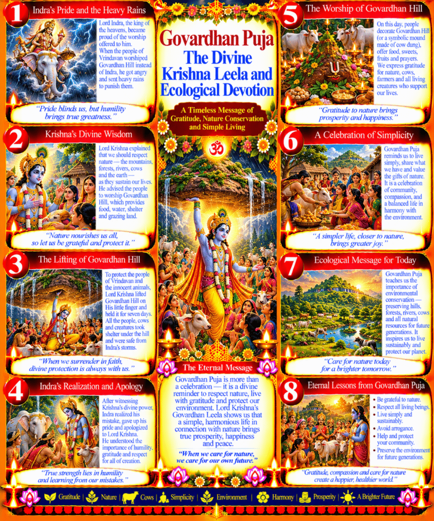 Govardhan Puja The Divine Krishna Leela and Ecological Devotion