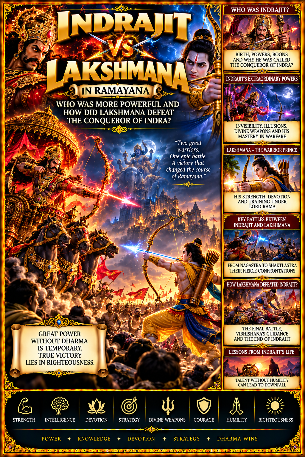 Indrajit vs Lakshmana in Ramayana: Who Was More Powerful and How Did Lakshmana Defeat the Conqueror of Indra?