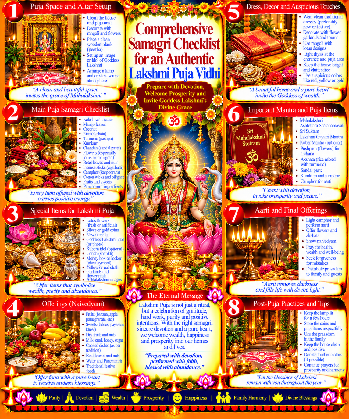 Comprehensive Samagri Checklist for an Authentic Lakshmi Puja Vidhi