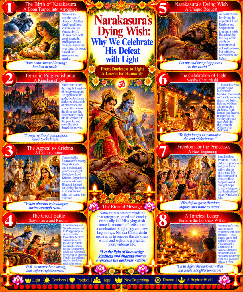 Narakasura's Dying Wish: Why We Celebrate His Defeat with Light