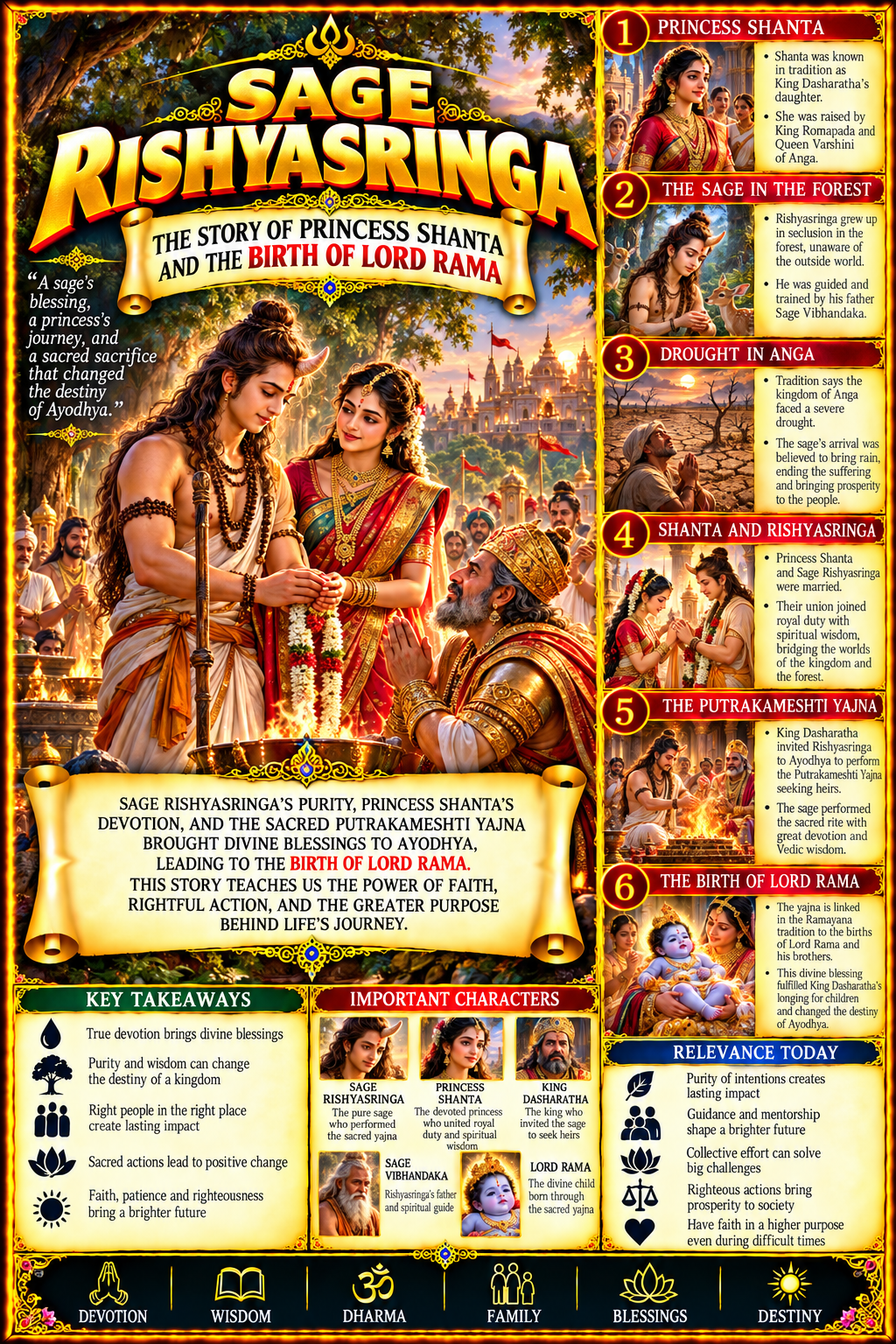 Sage Rishyasringa: The Story of Princess Shanta and the Birth of Lord Rama